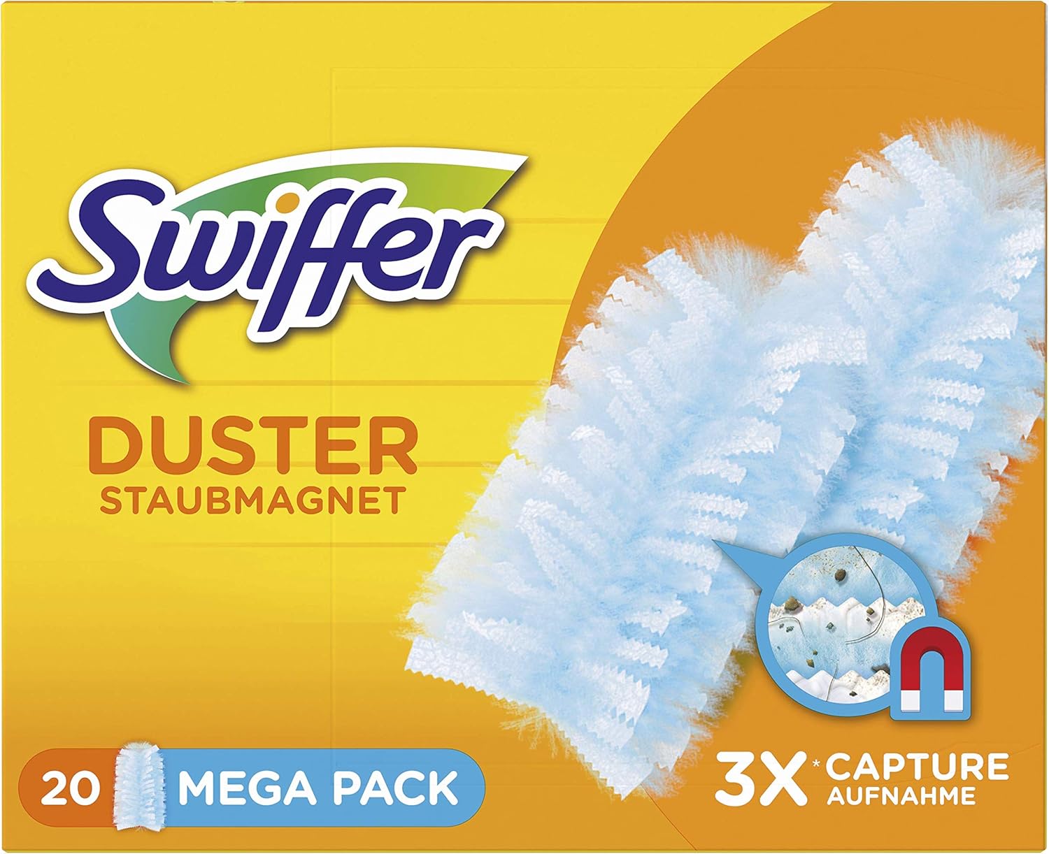 20 Recargas Swiffer Dust Catcher Panos de Microfibras Eletrostáticas Reutilizáveis