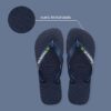 (39/40) Chinelos de dedo Havaianas - Logótipo do Brasil Navy Blue