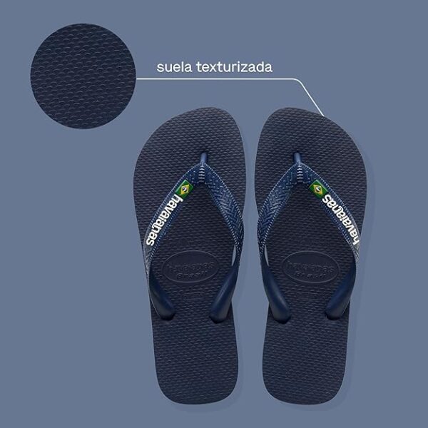 (39/40) Chinelos de dedo Havaianas - Logótipo do Brasil Navy Blue