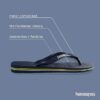 (39/40) Chinelos de dedo Havaianas - Logótipo do Brasil Navy Blue