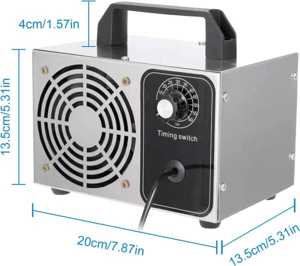 Gerador de Ozono 28 g/h para Remoção de Maus Odores Casa Carro Escritório etc