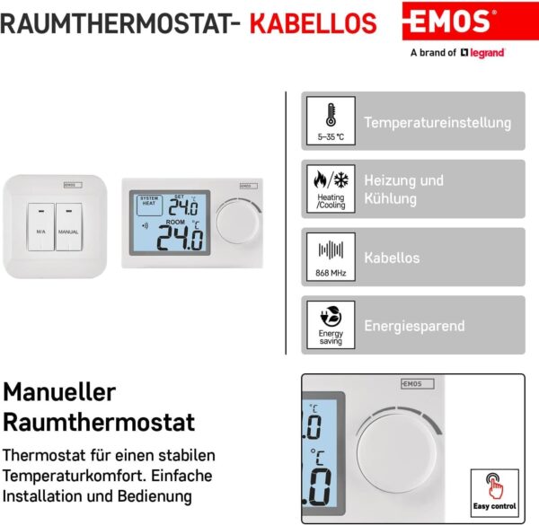 Termóstato S/ Fios P5614 EMOS Climatização