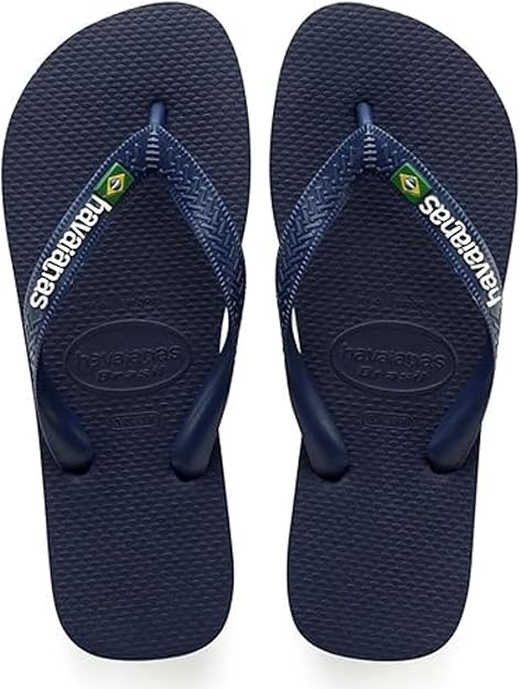 (39/40) Chinelos de dedo Havaianas - Logótipo do Brasil Navy Blue