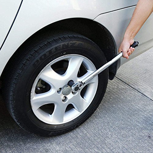 Chave Dinamométrica 1/2” Tacklife 13,6 a 203,5 Nm ±4% com Extensão e Adaptador 3/8" HTW2A