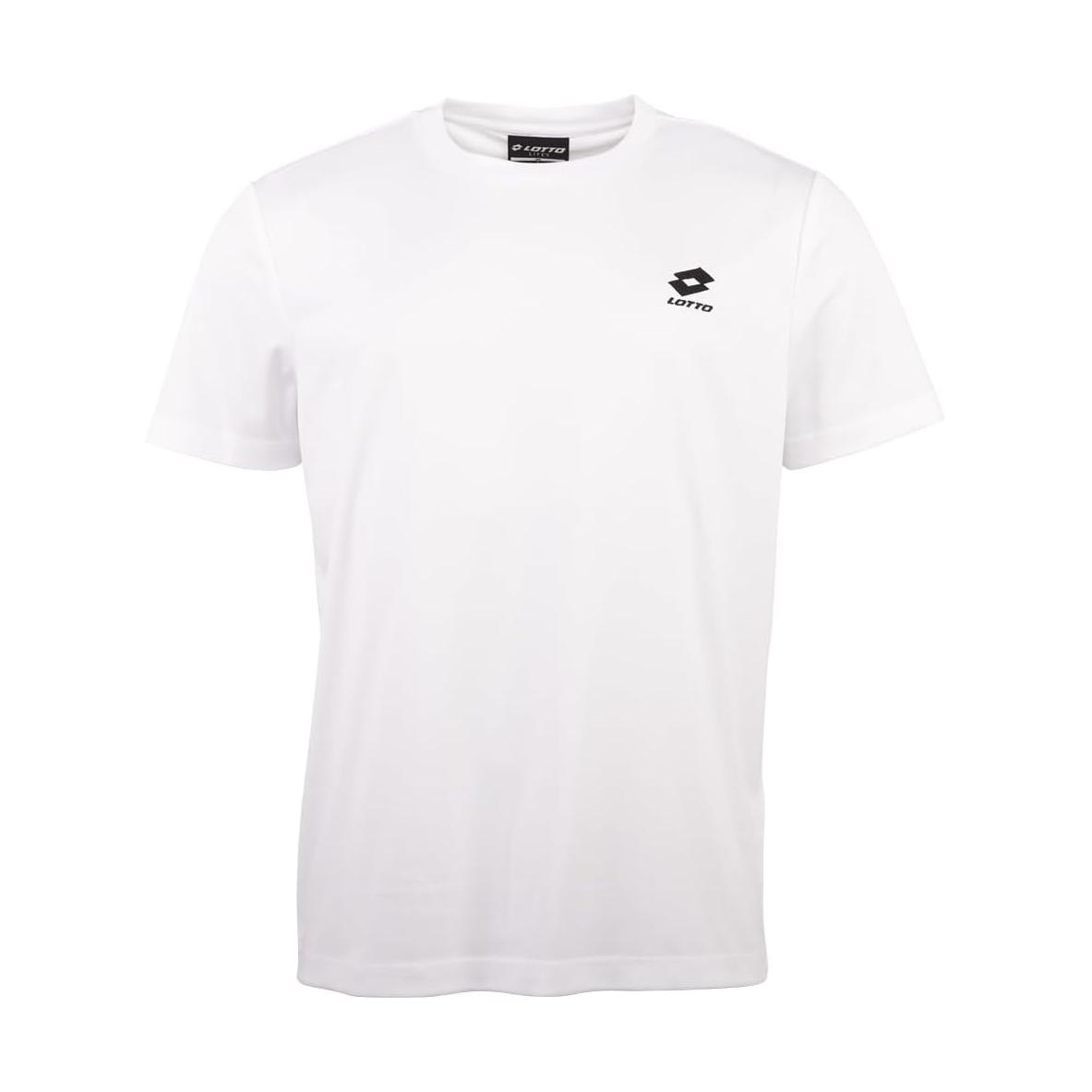 (L) T-Shirt Desporto Lotto Regular Fit Branco Brilhante