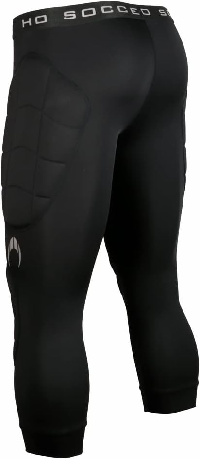 (M) Calças Desporto 3/4 Unissexo Acolchoadas HO Soccer Raven com Proteções