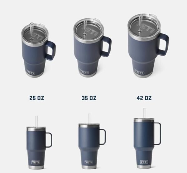 41cxTCPcmmL._AC_SX679_ Copo / Termo Isolado com Palhinha YETI Rambler 1.2 Lt Aço Inoxidável Tampa Stronghold