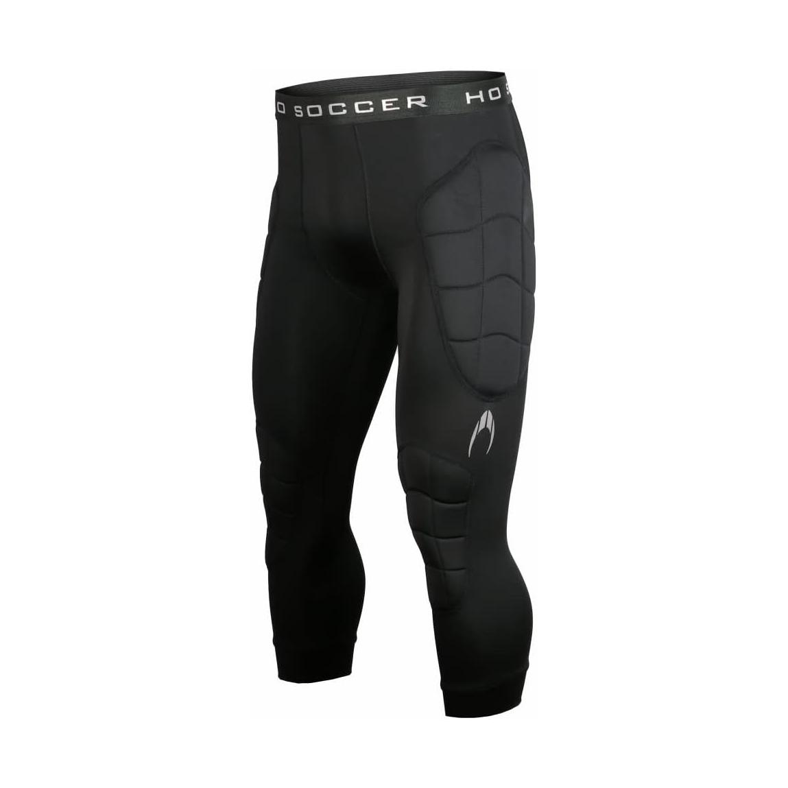 (M) Calças Desporto 3/4 Unissexo Acolchoadas HO Soccer Raven com Proteções