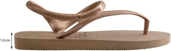 (37/38) Sandálias Havaianas Flash Urban Tiras Metálicas Cruzadas Mulher Rose Gold