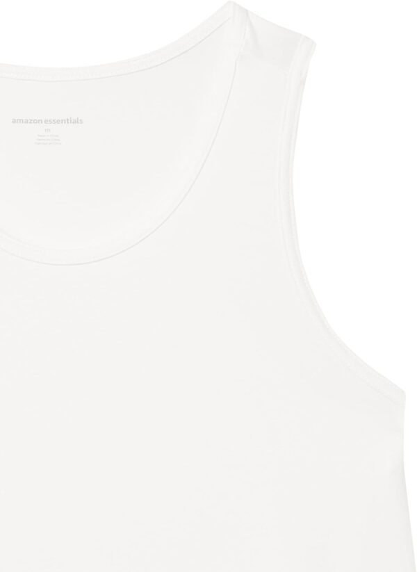 (L) Top Ginásio Amazon Essentials Função Stretch Leve Secagem Rápida Branco Homem