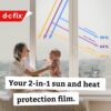 Película Solar Estática 90×200 cm - Proteção UV 99% Redução de Calor e Privacidade para Janelas d-c-fix