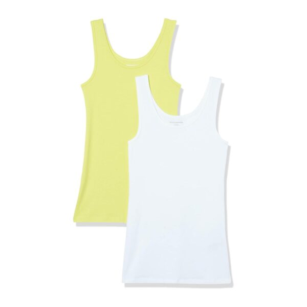 (M) Top Justo Amazon Essentials Pack 2 Amarelo e Branco