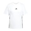 (L) T-Shirt adidas Essentials 3-Stripes Algodão Branco e Preto Mulher