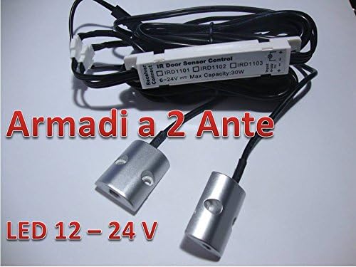 Interruptor sensor duplo de gaveta 2 portas 12/24V