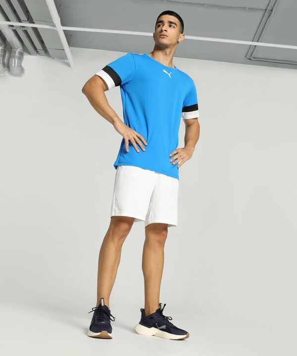 (S) Camisola Desportiva PUMA Teamrise Azul Elétrico Preto e Branco