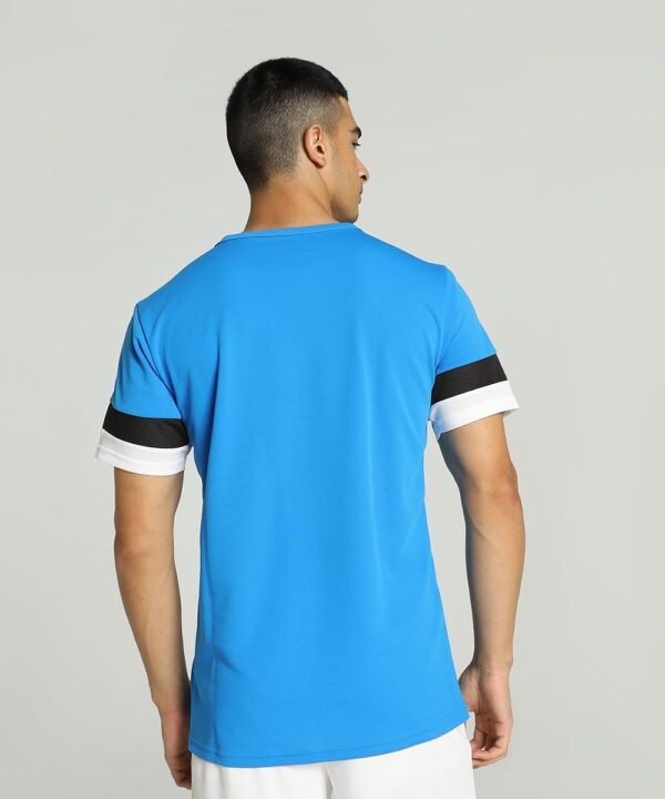 (S) Camisola Desportiva PUMA Teamrise Azul Elétrico Preto e Branco