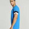 (S) Camisola Desportiva PUMA Teamrise Azul Elétrico Preto e Branco
