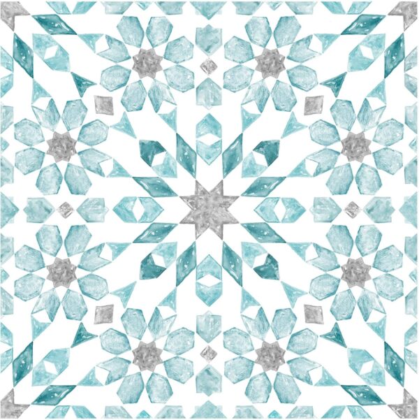 10 Azuleo Autoadesivos Vinil para Chão 30.5 x 30.5 cm WallPops Radiance FP2949