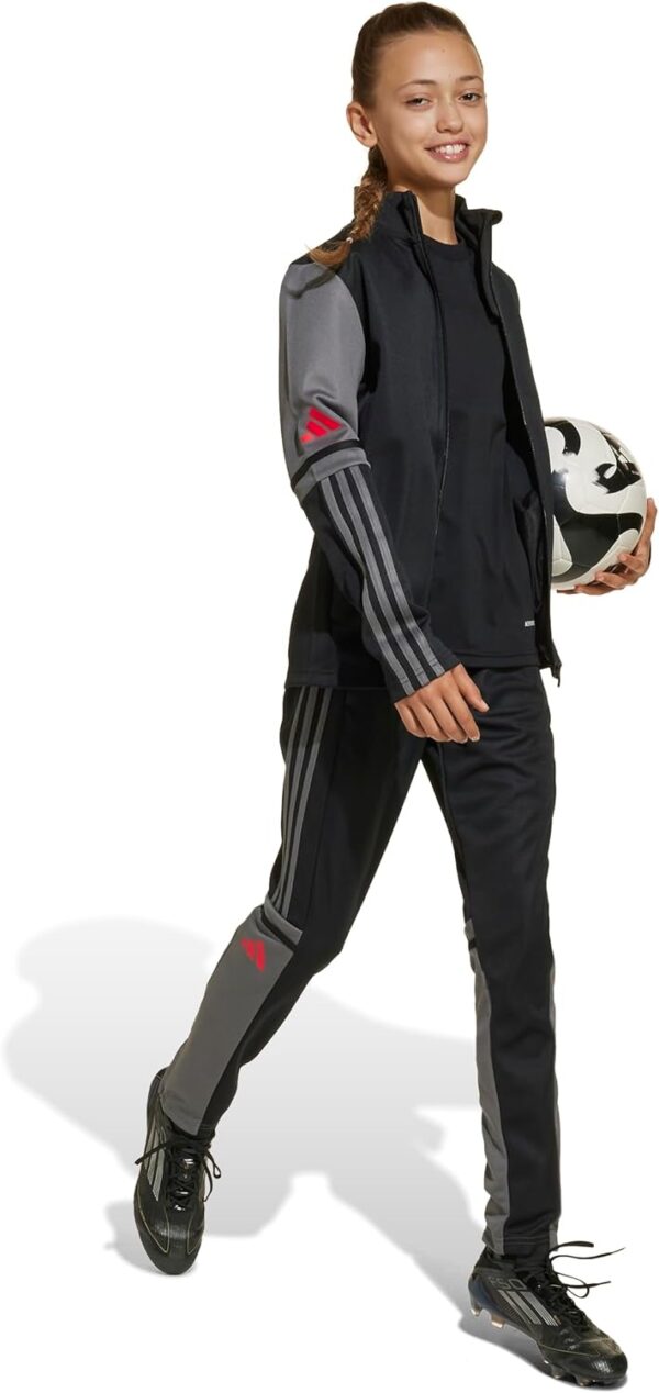 (11-12 Anos) Casaco de Treino adidas SQUADRA25 Preto/Cinzento/Coral Unissexo