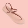 (43/44) Sandálias Havaianas Flash Urban Mulher Tiras Metálicas Ballet Rose