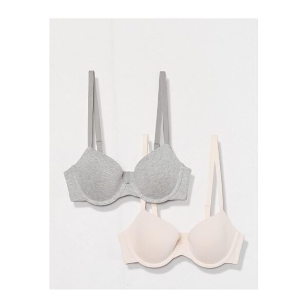(85C) Sutiã Algodão Amazon Essentials Pack 2 Cinzento e Rosa