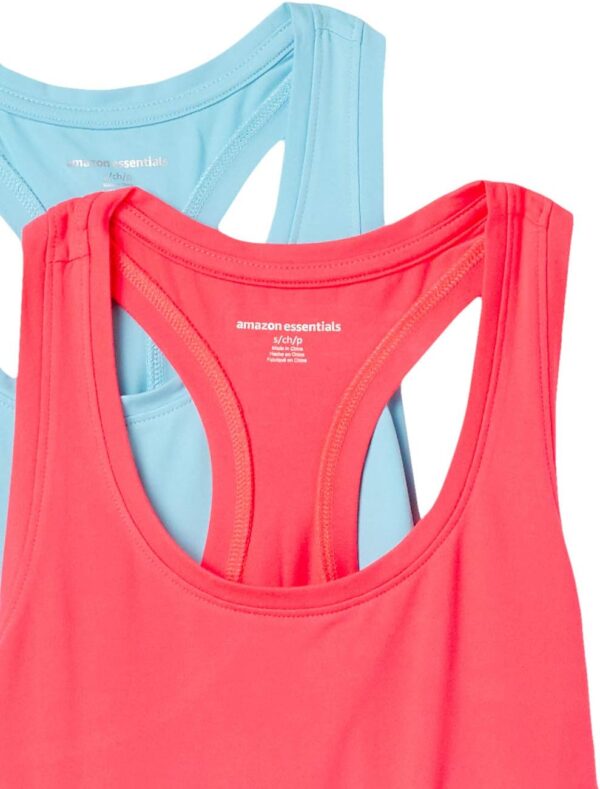 (XXL) Top de Alças Active Quick Dry Neonrosa/Azul 2 Unidades Amazon Essentials