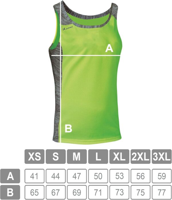 (L) T-shirt Desportiva Asioka Elba Sem Mangas Verde Fluorescente