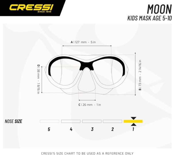 Óculos Snorkeling Criança 5-10 Anos Cressi Moon Kid