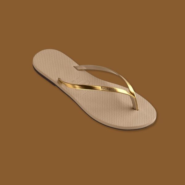 (39/40) Sandálias Havaianas You Metallic Tiras Metálicas Tacão Pequeno Mulher