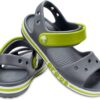 61QG9yLxwrL._AC_SL1200_ (34/35) Sandálias Crocs Bayaband Sandal K Infantil Unisexo Charcoal
