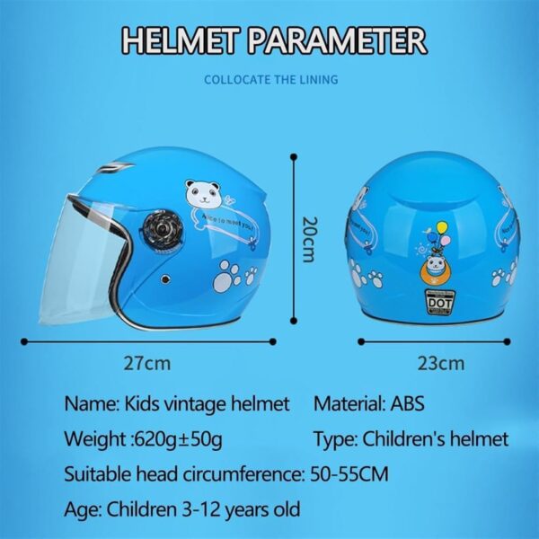 Capacete de Moto para Crianças KENANLAN Ergonómico para Inverno Azul