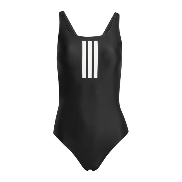 (M/42) Fato de Banho adidas 3-Stripes V-Back Corte Justo Tecido Infinitex Preto e Branco