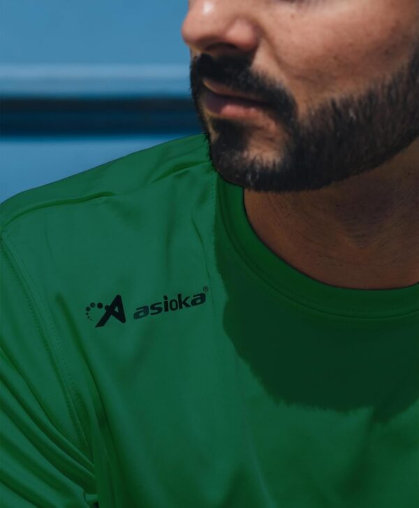 (XL) T-Shirt Desportiva Asioka Verde Secagem Rápida - Homem