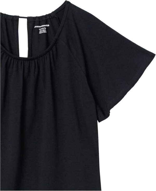 (XXL) T-Shirt Gola Redonda Aberta Amazon Essentials Regular-Fit Preto Kapärmel