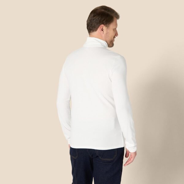 (XL) Camiosola de gola alta justa Amazon Essentials Slim Fit Branco