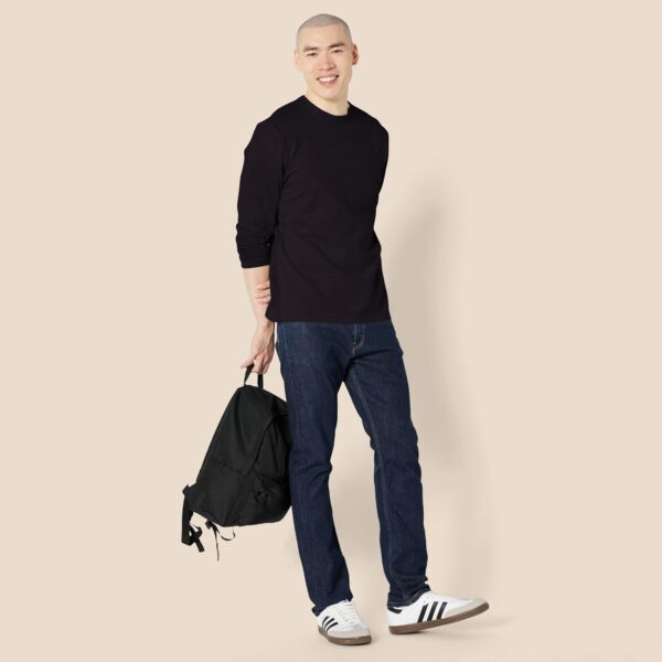 (M) Camisola Manga Comprida Amazon Essentials Corte Regular Preto Homem