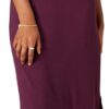 (XXL) Vestido Longo Jersey Decote em V Abertura Lateral Amazon Essentials