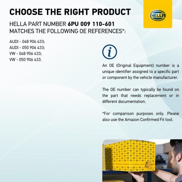 HELLA 6PU 009 110-601 Gerador de impulsos cambota 3 pólos Sensor inductivo 500mm (4082300133035)