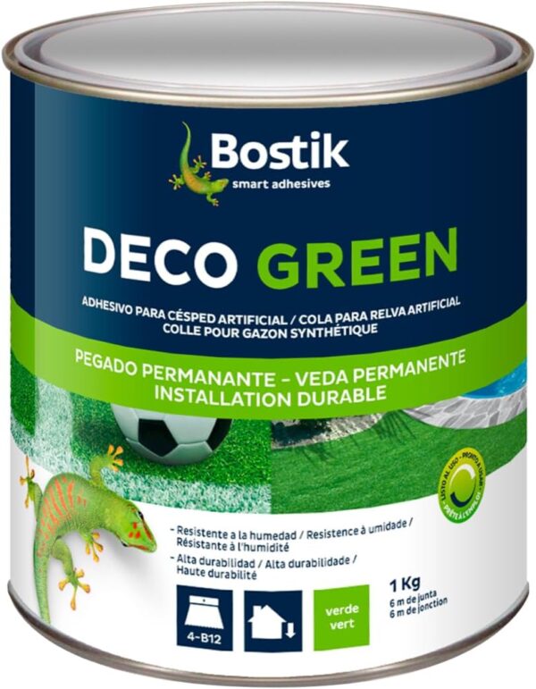 Adesivo Bostik Deco Green 1 kg para Relva Artificial – Monocomponente, Tecnologia MSP, Verde