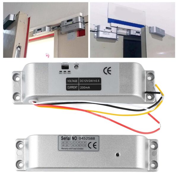 Fechadura Elétrica de Trinco 12V–24V para Porta – Liga de Alumínio, para Controlo de Acessos