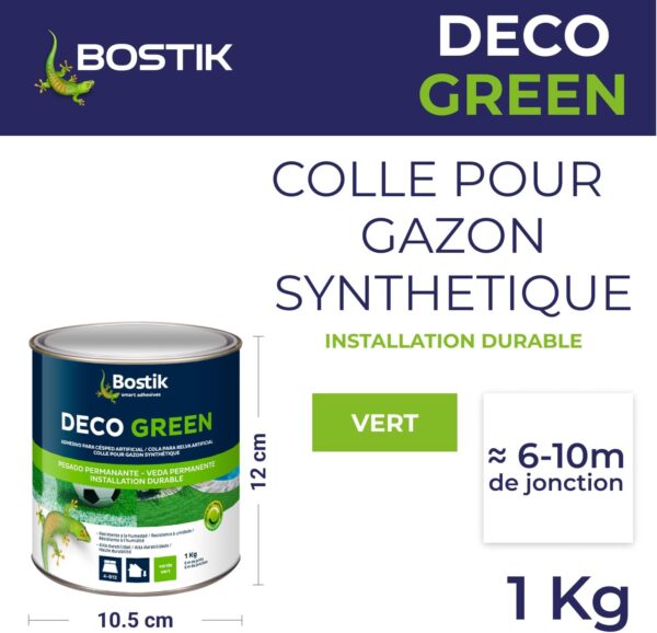 Adesivo Bostik Deco Green 1 kg para Relva Artificial – Monocomponente, Tecnologia MSP, Verde