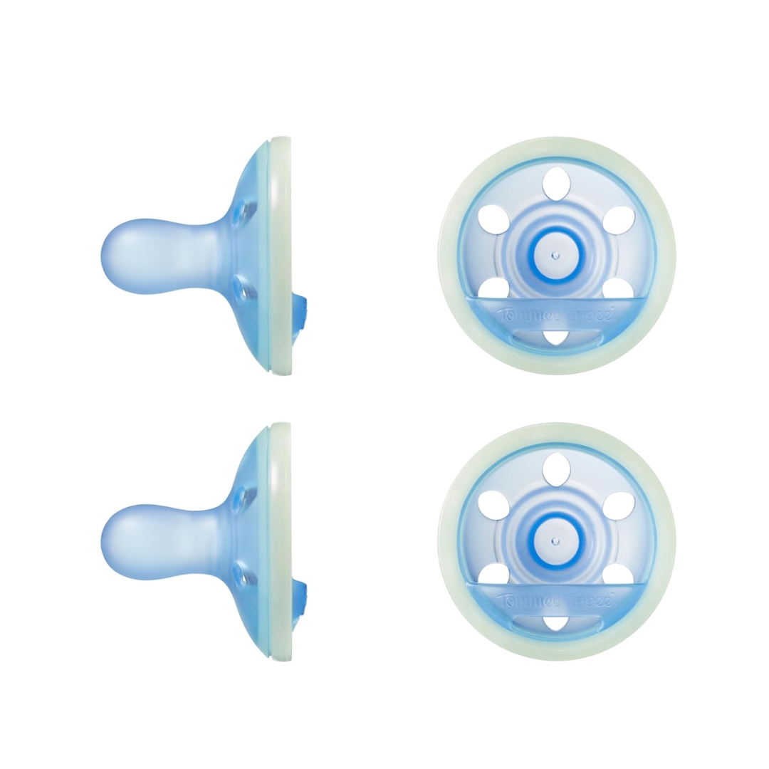 Chupetas Tommee Tippee Breast-Like Night Glow 0–6 Meses – Silicone, Brilha no Escuro (Pack 2)