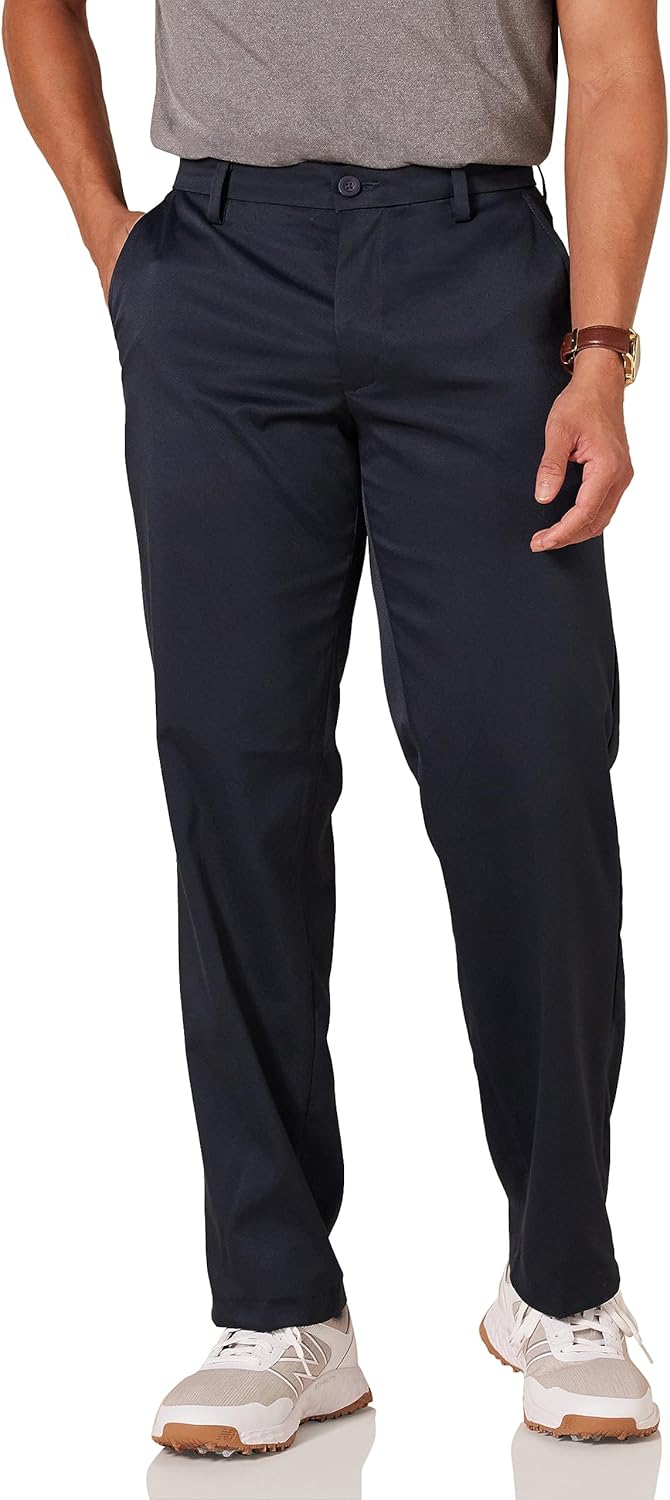 (32W/30L) Calças Golfe Stretch Corte Clássico Amazon Essentials Azul Marinho Homem