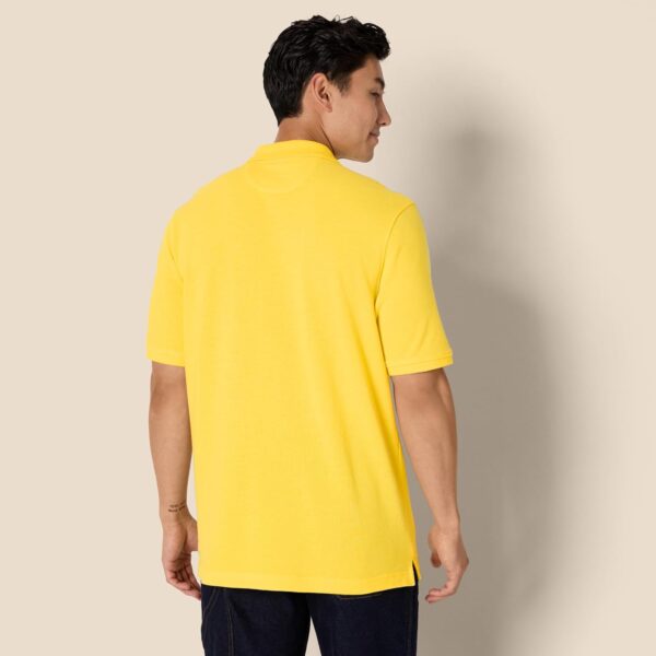(L) T-Shirt polo algodão corte regular Amazon Essentials Amarelo