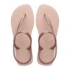 (43/44) Sandálias Havaianas Flash Urban Mulher Tiras Metálicas Ballet Rose