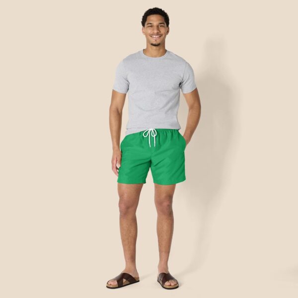 (XXL) Calções de Banho Amazon Essentials 18cm com Bolsos Verde Escuro