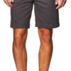(34W) Calções Chino Corte Clássico Amazon Essentials 23 cm Cinzento Escuro Homem