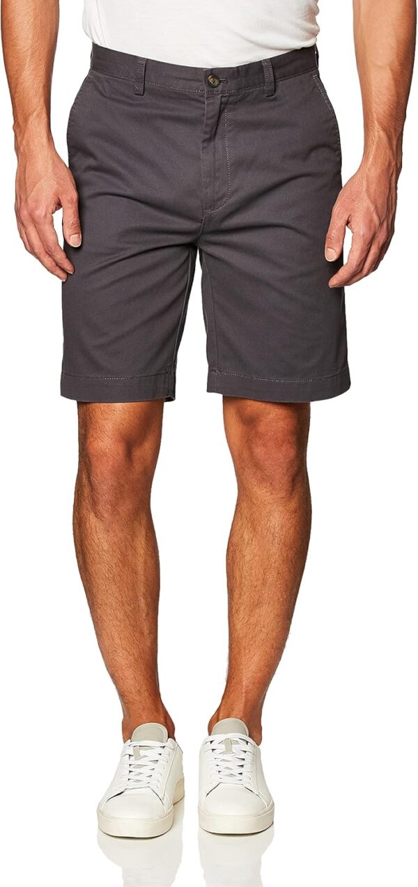 (34W) Calções Chino Corte Clássico Amazon Essentials 23 cm Cinzento Escuro Homem