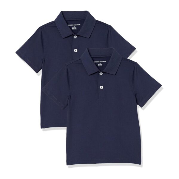 (11-12 Anos / M) Polos Amazon Essentials Active Performance 2 Unidades Azul Marinho