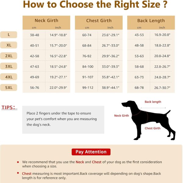 (5XL) Casaco para Cães Médios e Grandes Buddypuppy  com Correia Ajustável